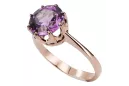 Vintage Ring Amethyst Sterling silver rose gold plated vrc157rp